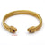 Hip-hop Retro Solid Color Stainless Steel Inlay Zircon Bangle