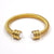 Hip-hop Retro Solid Color Stainless Steel Inlay Zircon Bangle