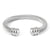 Hip-hop Retro Solid Color Stainless Steel Inlay Zircon Bangle