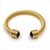 Hip-hop Retro Solid Color Stainless Steel Inlay Zircon Bangle