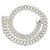 Hip-hop Rhombus Three-row Diamond Necklace Men's Retro Necklace Bracelet Wholesale