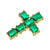 Hip-hop Rock Cool Style Cross Copper Plating Inlay Zircon 18k Gold Plated Charms