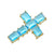 Hip-hop Rock Cool Style Cross Copper Plating Inlay Zircon 18k Gold Plated Charms