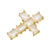 Hip-hop Rock Cool Style Cross Copper Plating Inlay Zircon 18k Gold Plated Charms