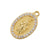 Hip-hop Rock Cool Style Virgin Mary Copper Plating Inlay Zircon 18k Gold Plated Charms