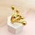 Hip-hop Roman Style Streetwear Geometric Stainless Steel Plating Gold Plated Rings