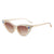 Hip-hop Solid Color Ac Cat Eye Full Frame Women's Sunglasses