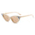 Hip-hop Solid Color Ac Cat Eye Full Frame Women's Sunglasses