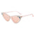 Hip-hop Solid Color Ac Cat Eye Full Frame Women's Sunglasses