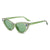 Hip-hop Solid Color Ac Cat Eye Full Frame Women's Sunglasses