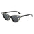 Hip-hop Solid Color Ac Cat Eye Full Frame Women's Sunglasses