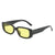 Hip-hop Solid Color Ac Square Full Frame Men's Sunglasses