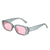 Hip-hop Solid Color Ac Square Full Frame Men's Sunglasses