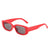 Hip-hop Solid Color Ac Square Full Frame Men's Sunglasses