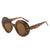 Hip-hop Solid Color Pc Oval Frame Full Frame Women's Sunglasses