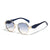 Hip-hop Streetwear Solid Color Ac Polygon Full Frame Women's Sunglasses