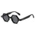 Hip-hop Streetwear Solid Color Ac Round Frame Full Frame Men's Sunglasses