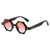 Hip-hop Streetwear Solid Color Ac Round Frame Full Frame Men's Sunglasses