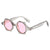 Hip-hop Streetwear Solid Color Ac Round Frame Full Frame Men's Sunglasses