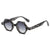 Hip-hop Streetwear Solid Color Ac Round Frame Full Frame Men's Sunglasses