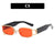 Hip-hop Streetwear Solid Color Ac Square Full Frame Men's Sunglasses