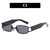 Hip-hop Streetwear Solid Color Ac Square Full Frame Men's Sunglasses