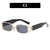 Hip-hop Streetwear Solid Color Ac Square Full Frame Men's Sunglasses