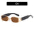 Hip-hop Streetwear Solid Color Ac Square Full Frame Men's Sunglasses