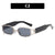 Hip-hop Streetwear Solid Color Ac Square Full Frame Men's Sunglasses