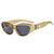 Hip-hop Streetwear Solid Color Pc Cat Eye Full Frame Women's Sunglasses