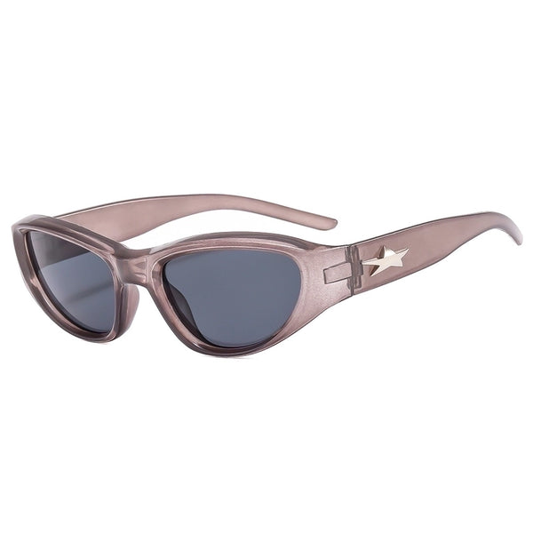 Hip-hop Streetwear Solid Color Pc Cat Eye Full Frame Women's Sunglasses