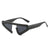 Hip-hop Streetwear Solid Color Pc Polygon Half Frame Women's Sunglasses