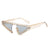 Hip-hop Streetwear Solid Color Pc Polygon Half Frame Women's Sunglasses