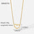 Hollow Geometric Disc Heart-shaped Necklace Jewelry Gold Stainless Steel Necklace