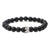 Hot Sale Matte Black Stone Micro Inlaid Zircon Crown Couple Bracelet Copper Beads Bracelet Wholesale