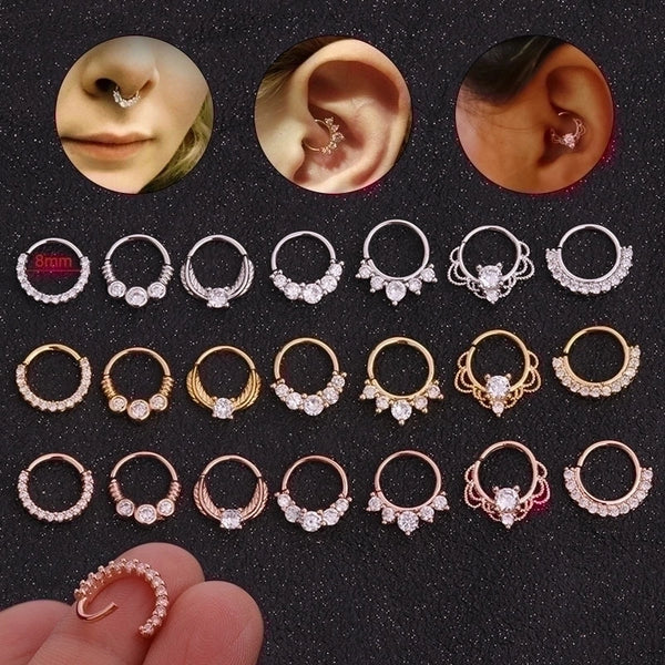 Ear Cartilage Rings & Studs Ethnic Style Geometric Copper