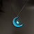 Hot Selling Hollow Spiral Moon Luminous Pendant Cyclone Luminous Bead Necklace Wholesale