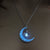 Hot Selling Hollow Spiral Moon Luminous Pendant Cyclone Luminous Bead Necklace Wholesale