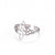 Hot Selling Product Titanium Steel Cut Hollow Single Layer Witch Knot Ring 304 Material Stainless Steel Open Adjustable Ring