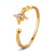 Hot Selling Simple Star Moon Ring Classic Opening Adjustable Finger Ring Wholesale