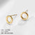 Hot-saling Simple Stainless Steel Hollow Geometric Round Women's 316l Earrings