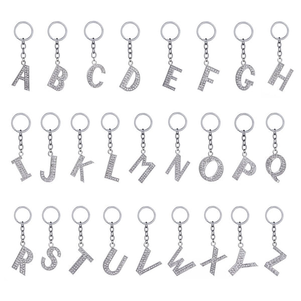 Hot-selling Fashion 26 English Letters Diamond Keychain