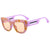 IG Style Color Block Pc Cat Eye Chain Full Frame Women's Sunglasses