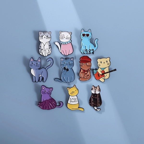 IG Style Cute Pin Cat Zinc Alloy Stoving Varnish Plating Unisex Brooches