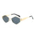 IG Style Hip-Hop Solid Color Ac Polygon Full Frame Glasses