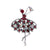 IG Style Human Leaf Flower Alloy Inlay Rhinestones Unisex Brooches