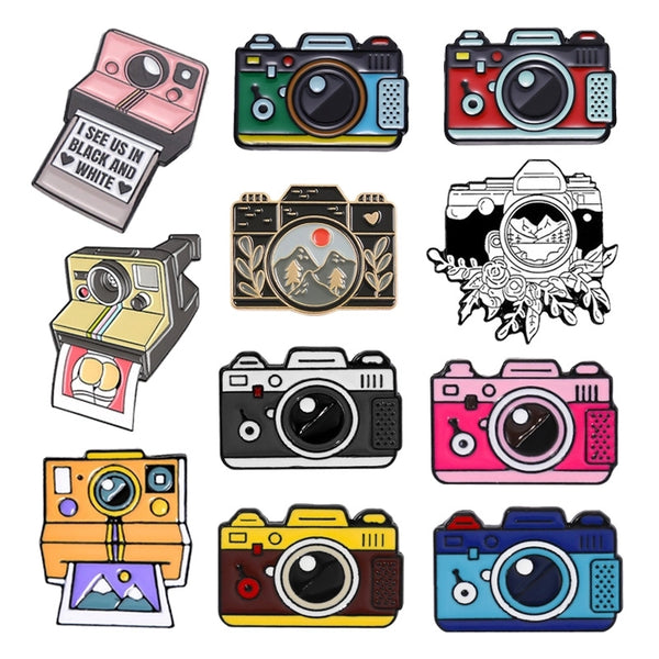 IG Style Pin Camera Alloy Plating Unisex Brooches