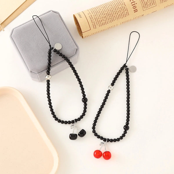 IG Style Simple Style Cherry Beaded Beaded Bag Pendant Mobile Phone Chain