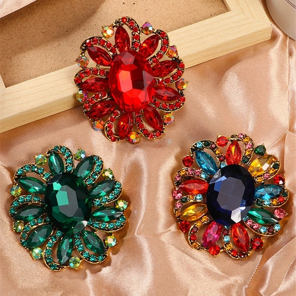 IG Style Simple Style Shiny Flower Alloy Inlay Rhinestones Zircon Women's Brooches