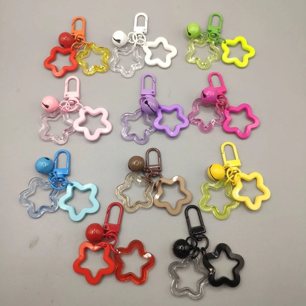 IG Style Minimalist Star Bell Plastic Resin Stoving Varnish Keychain